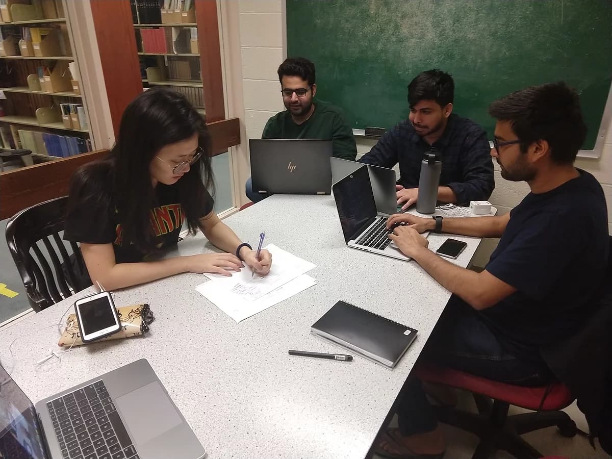 I clicked this picture at one of our weekly meetings at the UMBC library. We were collaborating with the two Software Developers to make feasible prototypes.